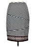 Sophie Max Stripes Black Casual Skirt Size XS - photo 2