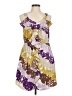 Elle 100% Polyester Print Purple Casual Dress Size M - photo 1
