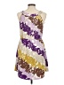 Elle 100% Polyester Print Purple Casual Dress Size M - photo 2