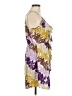 Elle 100% Polyester Print Purple Casual Dress Size M - photo 4