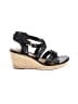 Sofft 100% Leather Black Wedges Size 10 - photo 1