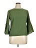 Meraki 100% Polyester Green 3/4 Sleeve Blouse Size XL - photo 1