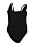 Mainstream Solid Black One Piece Swimsuit Size M - photo 1