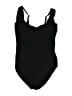 Mainstream Solid Black One Piece Swimsuit Size M - photo 2