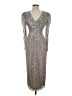 Mac Duggal 100% Polyester Silver Cocktail Dress Size 2 - photo 1