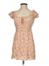 Bebop 100% Rayon Floral Yellow Casual Dress Size S - photo 1