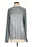 Perry Ellis Metallic Silver Long Sleeve T-Shirt Size S - photo 1
