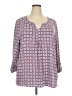 Ruby Rd. Purple 3/4 Sleeve Blouse Size 2X - photo 1