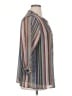 Cj Banks 100% Polyester Stripes Gray 3/4 Sleeve Blouse Size 16 - 18 - photo 4