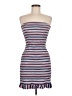 Storia 100% Polyester Stripes Blue Cocktail Dress Size M - photo 1