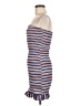 Storia 100% Polyester Stripes Blue Cocktail Dress Size M - photo 5