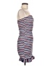 Storia 100% Polyester Stripes Blue Cocktail Dress Size M - photo 4