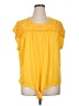By Design Yellow Short Sleeve Top Size 1X - photo 1