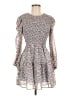 Allison 100% Polyester Floral Gray Blue Casual Dress Size 2 (estimated) - photo 1