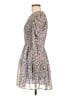 Allison 100% Polyester Floral Gray Blue Casual Dress Size 2 (estimated) - photo 5