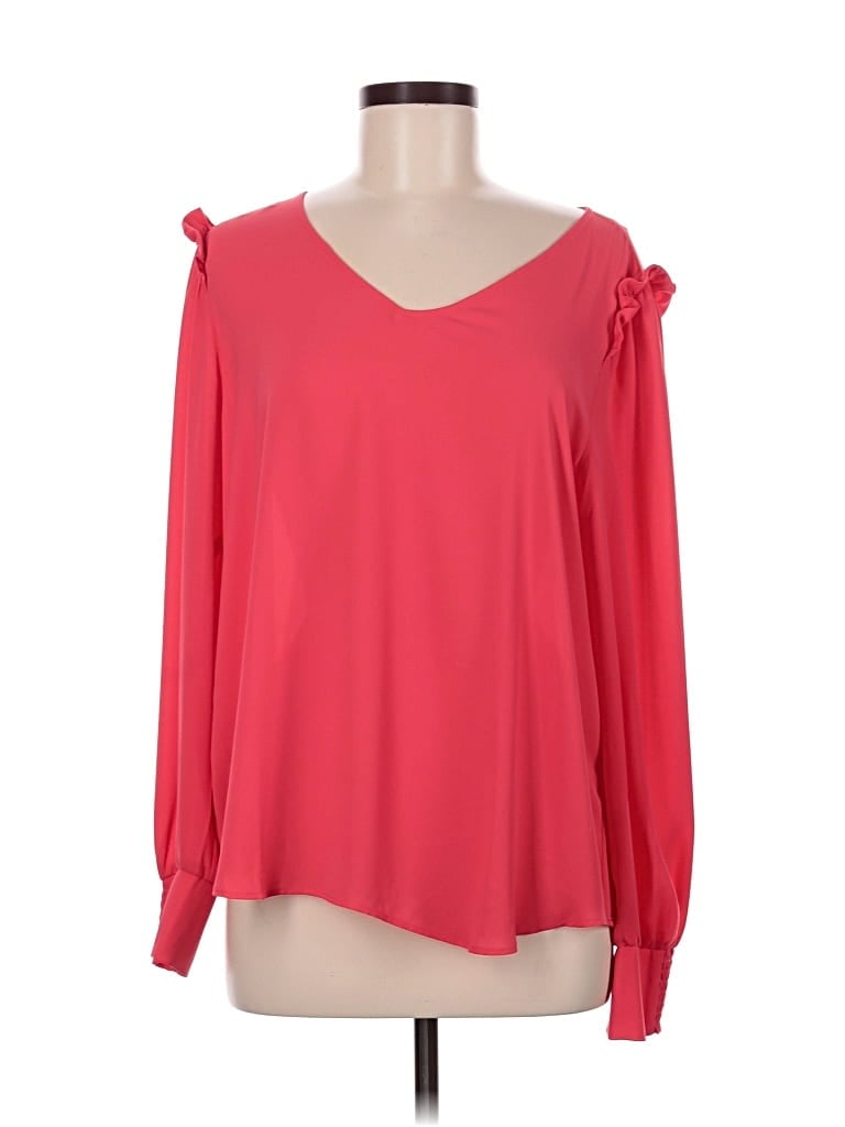 Ann Taylor Loft Long Sleeve Blouse In Pink