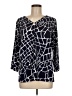 Susan Graver Blue 3/4 Sleeve Blouse Size M - photo 1