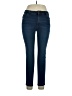 Tahari Solid Blue Jeans Size 14 - photo 1