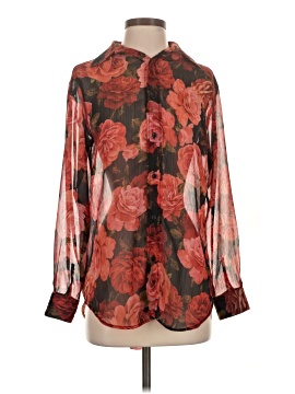 Lavender Brown Long Sleeve Blouse