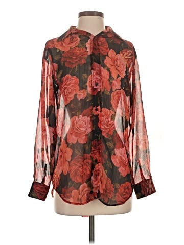 Lavender Brown Long Sleeve Blouse (view 1)