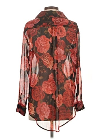 Lavender Brown Long Sleeve Blouse (view 2)