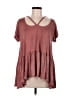 Entro Burgundy Brown Short Sleeve Top Size L (estimated) - photo 1