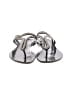 Qupid Silver Black Sandals Size 5 - photo 2