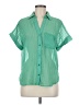 Assorted Brands Green Short Sleeve Blouse Size M - photo 1