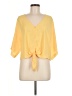 Forever 21 100% Polyester Yellow 3/4 Sleeve Blouse Size M - photo 1