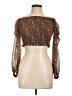 Wilfred 100% Polyester Brown 3/4 Sleeve Blouse Size L - photo 1