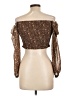 Wilfred 100% Polyester Brown 3/4 Sleeve Blouse Size L - photo 2