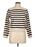 Zara Stripes Ivory Turtleneck Sweater Size L - photo 1