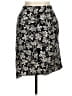 Magaschoni 100% Silk Print Black Silk Skirt Size 8 - photo 1