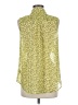 CAbi 100% Polyester Animal Print Yellow Sleeveless Blouse Size M - photo 2