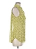 CAbi 100% Polyester Animal Print Yellow Sleeveless Blouse Size M - photo 4