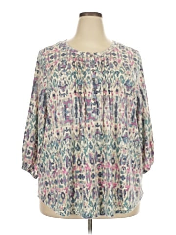 Rose + Olive 3/4 Sleeve Blouse (view 1)