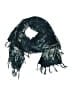 Beach Cabana 100% Rayon Black Blue Scarf One size - photo 1