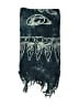 Beach Cabana 100% Rayon Black Blue Scarf One size - photo 2