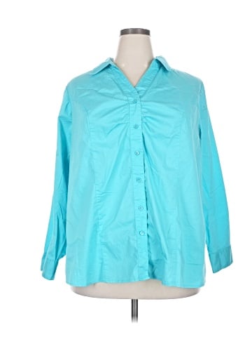 Lane Bryant 3/4 Sleeve Button-Down Shirt (view 1)
