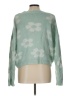 Shein 100% Acrylic Floral Green Pullover Sweater Size L - photo 2