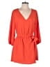 Evereve 100% Polyester Solid Orange Casual Dress Size M - photo 1