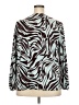 Beacon Animal Print Teal Long Sleeve Blouse Size 3X - photo 2