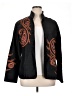 Anu by Natural 100% Silk Paisley Black Jacket Size XL - photo 1