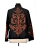 Anu by Natural 100% Silk Paisley Black Jacket Size XL - photo 2
