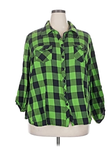 Cato 3/4 Sleeve Button-Down Shirt (view 1)