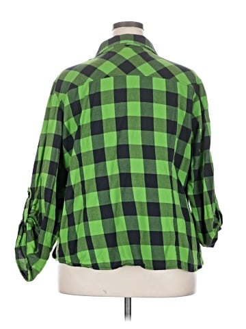 Cato 3/4 Sleeve Button-Down Shirt (view 2)