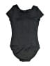 Justice Solid Black One Piece Swimsuit Size 7 - photo 2