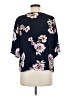 LUQ 100% Rayon Blue Short Sleeve Blouse Size M - photo 2