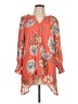 Spense Orange Short Sleeve Blouse Size L - photo 1