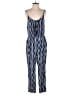 Plenty By Tracy Reese 100% Rayon Chevron-herringbone Blue Jumpsuit Size M - photo 1